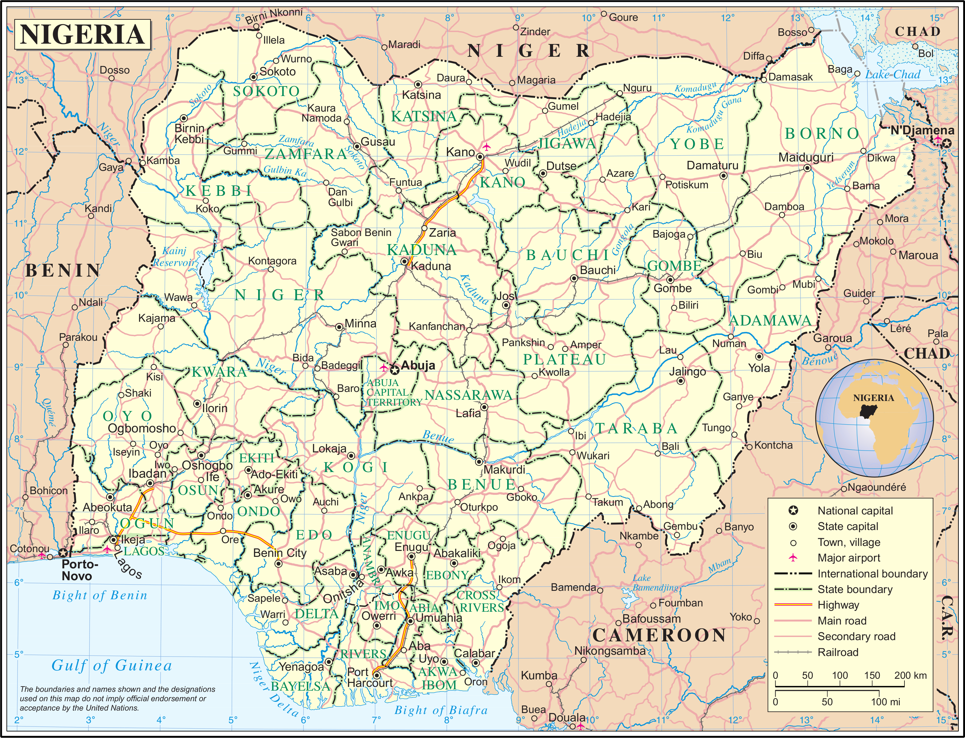 Map of lagos state nigeria